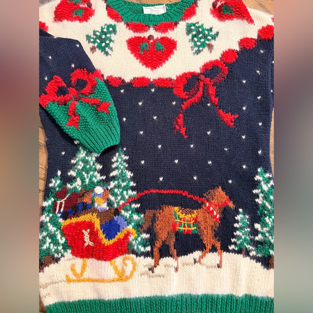 Vintage Marisa Christina Christmas Knit Sweater